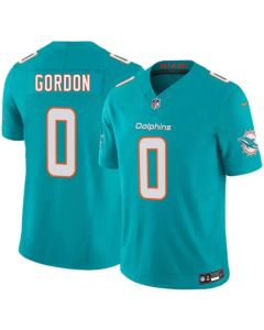 Men's Miami Dolphins #0 Ollie Gordon Aqua 2026 F.U.S.E. Vapor Limited Stitched Football Jersey