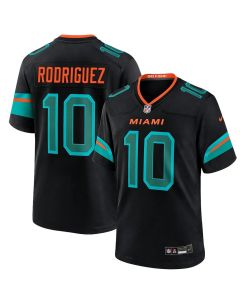Men's Miami Dolphins #10 Jacob Rodriguez Black 2026 NFL Draft Game Jersey