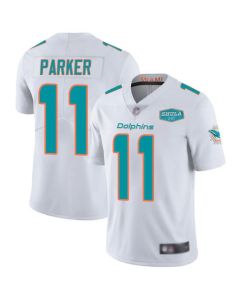 Men's Miami Dolphins #11 DeVante Parker White With 347 Shula Patch 2020 Vapor Untouchable Limited Stitched NFL Jersey