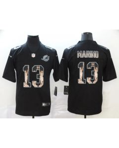 Men's Miami Dolphins #13 Dan Marino 2019 Black Statue Of Liberty Limited Stitched NFL Jersey