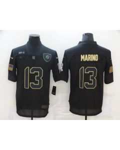 Men's Miami Dolphins #13 Dan Marino 2020 Black Salute To Service Limited Stitched Jersey