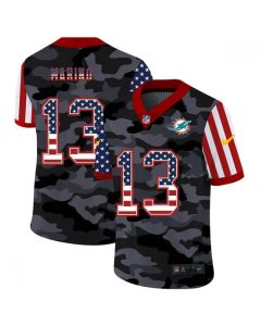 Men's Miami Dolphins #13 Dan Marino 2020 Camo USA Flag Limited Stitched NFL Jersey
