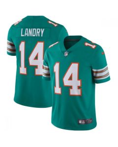 Men's Miami Dolphins #14 Jarvis Landry Aqua Green Vapor Untouchable Limited Stitched NFL Jersey