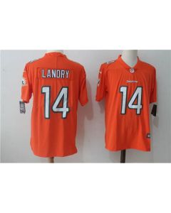 Men's Miami Dolphins #14 Jarvis Landry Orange Stitched NFL Vapor Untouchable Limited Jersey