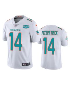 Men's Miami Dolphins #14 Ryan Fitzpatrick White With 347 Shula Patch 2020 Vapor Untouchable Limited Stitched NFL Jersey