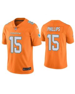 Men's Miami Dolphins #15 Jaelan Phillips Orange 2021 Vapor Untouchable Limited Stitched NFL Jersey