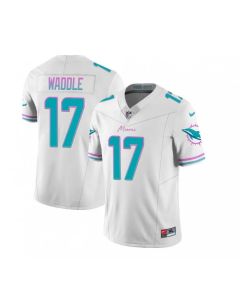Men's Miami Dolphins #17 Jaylen Waddle White 2023 F.U.S.E Vapor Limited Stitched Football Jersey (White)