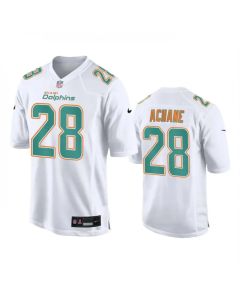 Men's Miami Dolphins #28 De'Von Achane White Fashion Vapor Untouchable Stitched Football Jersey