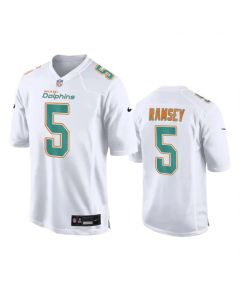Men's Miami Dolphins #5 Jalen Ramsey White Fashion Vapor Untouchable Stitched Football Jersey