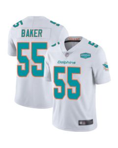 Men's Miami Dolphins #55 Jerome Baker White With 347 Shula Patch 2020 Vapor Untouchable Limited Stitched NFL Jersey