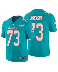 Men's Miami Dolphins #73 Austin Jackson Aqua With 347 Shula Patch 2020 Vapor Untouchable Limited Stitched NFL Jersey