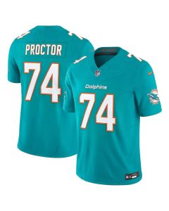 Men's Miami Dolphins #74 Kadyn Proctor Aqua 2026 NFL Draft Vapor F.U.S.E. Limited Jersey