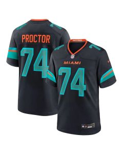 Men's Miami Dolphins #74 Kadyn Proctor Black 2026 NFL Draft Game Jersey (Black)
