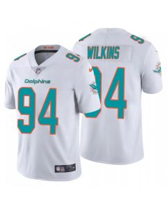 Men's Miami Dolphins #94 Christian Wilkins 2020 White Vapor Limited Stitched Jersey