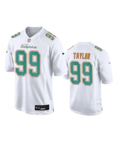 Men's Miami Dolphins #99 Jason Taylor White Fashion Vapor Untouchable Stitched Football Jersey