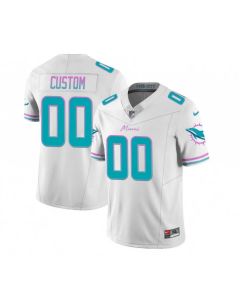 Men's Miami Dolphins Active Player Custom White 2023 F.U.S.E Vapor Limited Stitched Football Jersey (White)