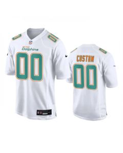 Men's Miami Dolphins Active Player Custom White Fashion Vapor Untouchable Stitched Football Jersey