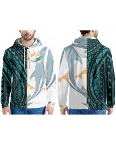 Men's Miami Dolphins Aqua/Black/White Pullover Hoodie
