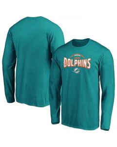 Men's Miami Dolphins Aqua Clamp Down Long Sleeve T-Shirt