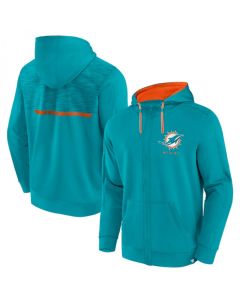 Men's Miami Dolphins Aqua Defender Evo Full-Zip Hoodie