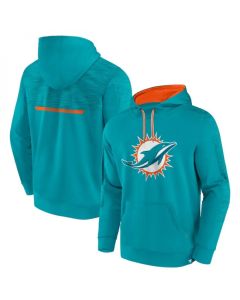 Men's Miami Dolphins Aqua Defender Evo Pullover Hoodie