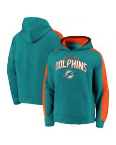 Men's Miami Dolphins Aqua Game Time Arch Pullover Hoodie