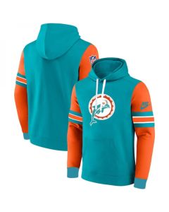 Men's Miami Dolphins Aqua/Orange Pullover Hoodie