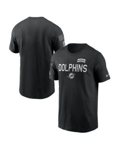 Men's Miami Dolphins Black 2026 Salute to Service Sideline Dri-FIT T-Shirt