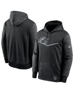 Men's Miami Dolphins Black Reflective Therma Hoodie
