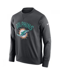 Men's Miami Dolphins Black Sideline Circuit Performance Sweatshirt