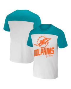 Men's Miami Dolphins Cream/Aqua x Darius Rucker Collection Colorblocked T-Shirt