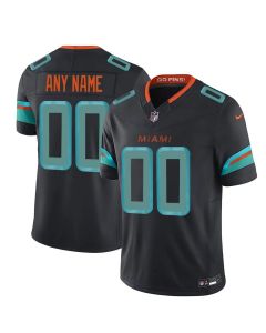 Men's Miami Dolphins Custom Black Rivalries Collection F.U.S.E. Vapor Limited Stitched Jersey (Black)
