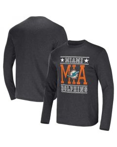 Men's Miami Dolphins Heathered Charcoal x Darius Rucker Collection Long Sleeve T-Shirt