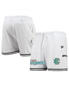 Men's Miami Dolphins Pro White/Aqua Shorts 001