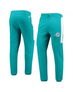 Men's Miami Dolphins Starter Aqua/White Goal Post Fleece Pants