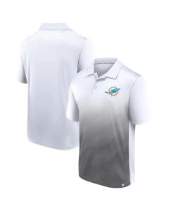 Men's Miami Dolphins White/Grey Iconic Parameter Sublimated Polo