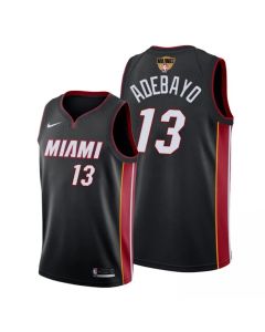 Men's Miami Heat #13 Bam Adebayo 2020 Black Finals Bound Icon Edition Swingman Swingman Stitched Jersey