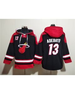 Men's Miami Heat #13 Bam Adebayo Black Ageless Must-Have Lace-Up Pullover Hoodie