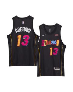 Men's Miami Heat #13 Bam Adebayo Black Stitched Basketball Jersey (Black)