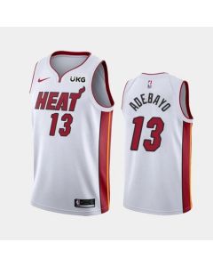 Men's Miami Heat #13 Bam Adebayo White Association Stitched NBA Jersey