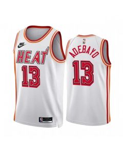 Men's Miami Heat #13 Bam Adebayo White Classic Edition Stitched Basketball Jersey