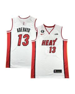 Men's Miami Heat #13 Bam Adebayo White Stitched Basketball Jersey (White)