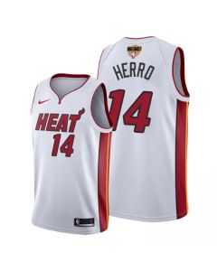 Men's Miami Heat #14 Tyler Herro 2020 White Finals Bound Association Edition Swingman Stitched Jersey
