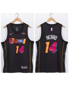 Men's Miami Heat #14 Tyler Herro Black Stitched Jersey