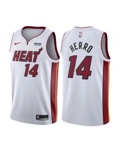 Men's Miami Heat #14 Tyler Herro White Association Edition Swingman Stitched Jersey