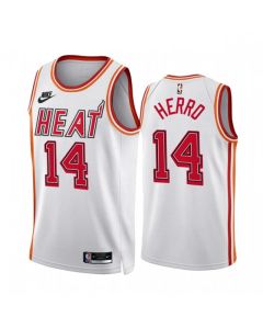 Men's Miami Heat #14 Tyler Herro White Classic Edition Stitched Basketball Jersey