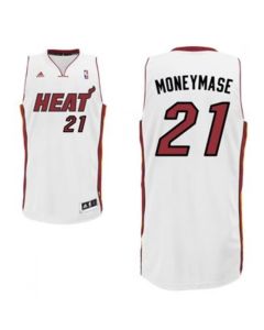 Men's Miami Heat #21 Moneymase White nickname Stitched Basketball Jersey