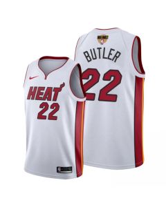 Men's Miami Heat #22 Jimmy Butler 2020 White Finals Bound Association Edition Swingman Stitched Jersey