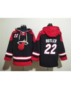Men's Miami Heat #22 Jimmy Butler Black Ageless Must-Have Lace-Up Pullover Hoodie