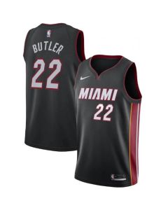 Men's Miami Heat #22 Jimmy Butler Black Icon Edition Stitched NBA Jersey